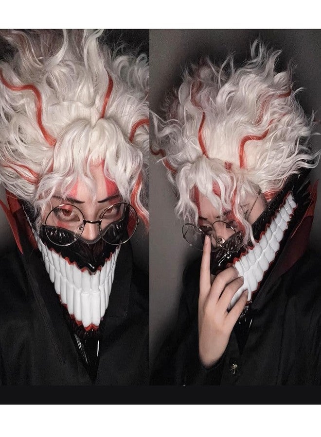 JCvCX Okarun Cosplay Mask Ken Takakura in Turbo Granny Form Half Face Maqurade Soft PVC Jagged Teeth Masque Costume Accessories for Comic Convention Animation Fans Con - Image 3